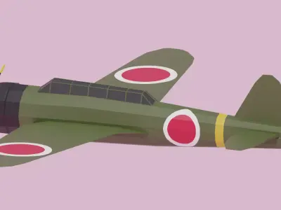 Nakajima B5N Type 97 Carrier Attack Bomber 3D model
