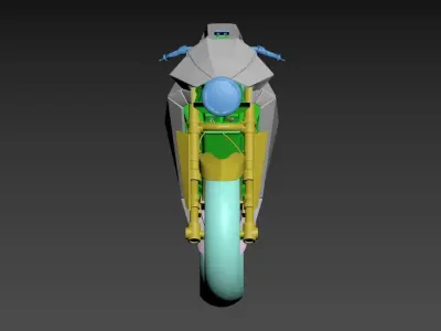 3D model of a futuristic motorcycle 3D model