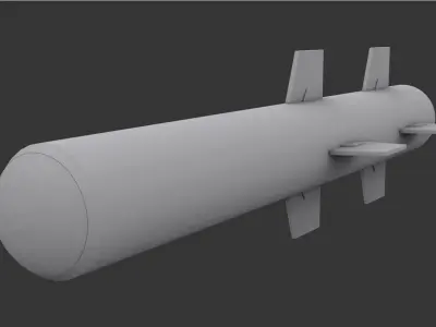 Roketsan UMTAS Low-poly 3D model