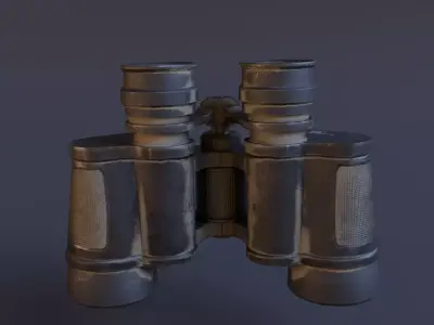 Realistic Binoculars Low Poly 3D Model PBR 3D model Low-poly 3D model