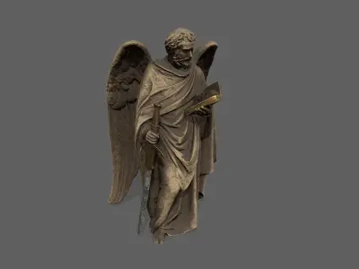 Old Man Statue Low-poly 3D model purchase