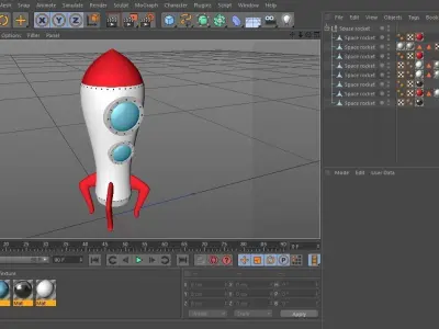 SPACE ROCKET 3D model buy
