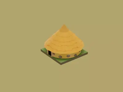 Medieval Houses Low-poly 3D model