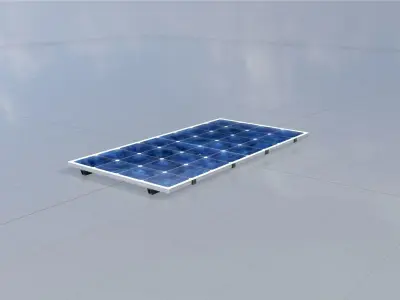 Solar module version 3 2x4m without stand 3D Model Pack