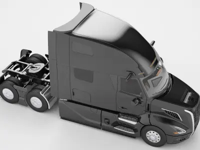 Semi Truck Generic 04 3D model