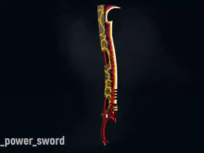 AC Klaive power sword Low-poly 3D model