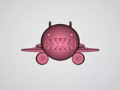 cartoon airplane 3d printable model 3D print model