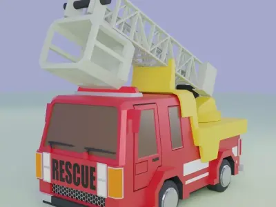 Elevetor Platform Truck Low-poly 3D model