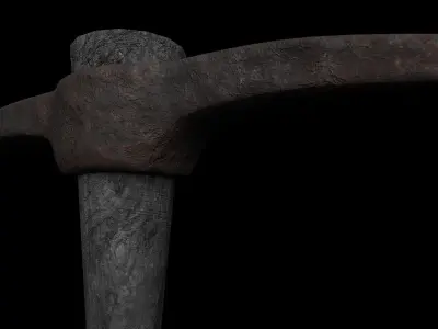 old pickaxe Low-poly 3D model