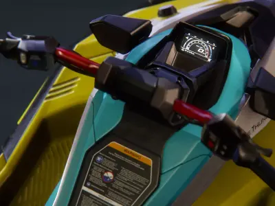 Jet Ski - JetBlazer Pro PWC Low poly Low-poly 3D model