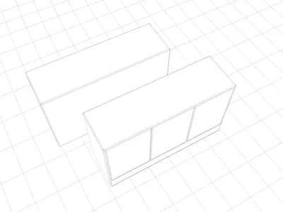 Box mockup white  3D model
