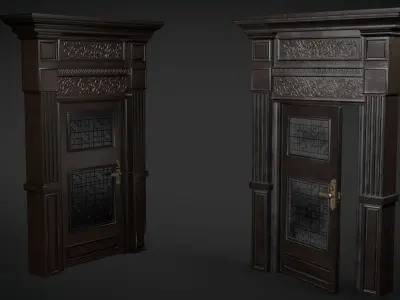 Door collection-Game ready Low-poly 3D model