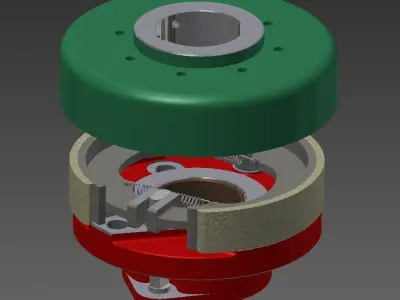 Friction Screw Press Brake Mechanism  Free 3D model