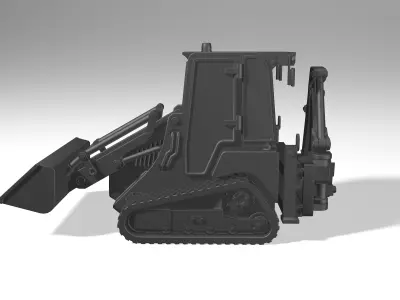 model of a crawler mini tractor JCB 3D model