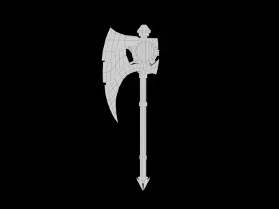 Battle Chimpey Axe Stylized Low-poly 3D model