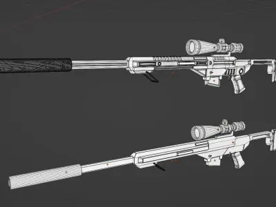 wasteland and oppressor  guns Low-poly 3D model