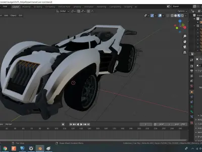 rocket league 3D model model FREE HotShot Free low-poly 3D model