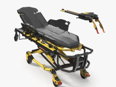  Stryker XPS Emergency Stretcher Electric Lift Rigged for Maya 