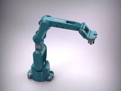 Robotic arm mechanical industrial machine 3D model