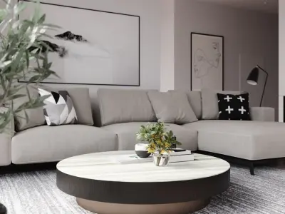  Marble Zebrino Replica Minotti Manhattan Coffee Table Model 