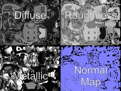 Tactical Helmet D Model Pack with Adjustable Straps Low-poly 3D model