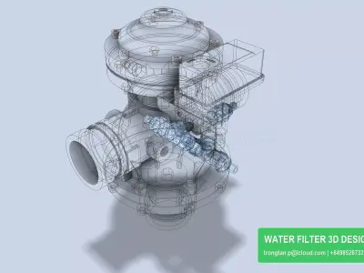 2 Inch Angle Backwash Filter Valve For Irrigation 3D model