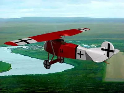 Fokker DVIII V10 3D model