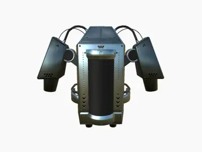 Jetpack G06 Chrome - SciFi Character Design Low-poly 3D model