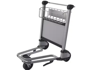 Airport Luggage Trolley 3D model purchase