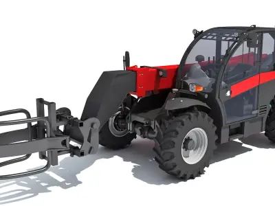 Telescopic Handler Forklift 3D model purchase