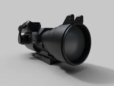 Aimpoint 2X scope  Low-poly 3D model