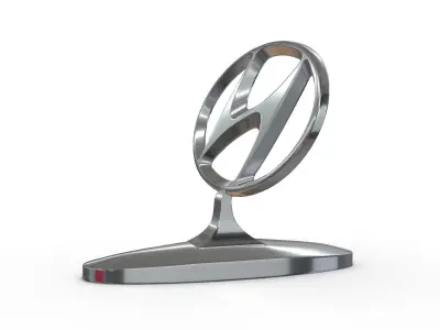 hyundai logo 3D model by 3dlogoman