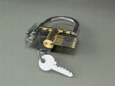 Safety Padlock 3D model