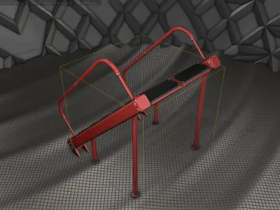 Sci-Fi Stairs -  20 - Red Version  Low-poly 3D model