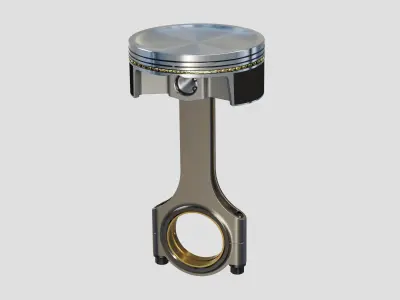 piston and connecting rod 3D model from CGTrader