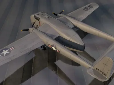 Fairchild C-82 Packet 3D model