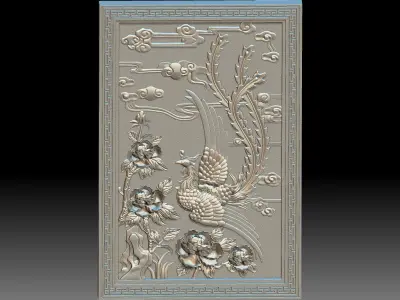 Phoenix relief 3D model purchase