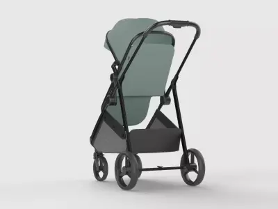 Baby stroller 3D model 3D model 5