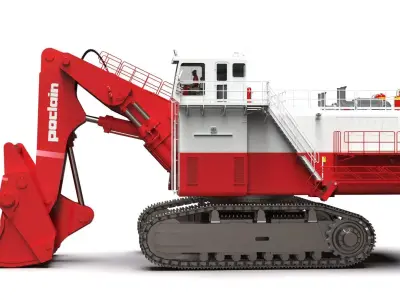 Poclain Hydraulic Mining Excavator 3D model