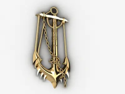 Anchor 3D print model by HovoK from CGTrader