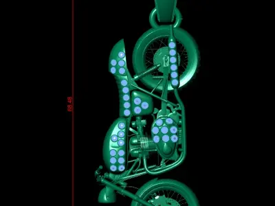 bike pendant 3d printable model  3D print model