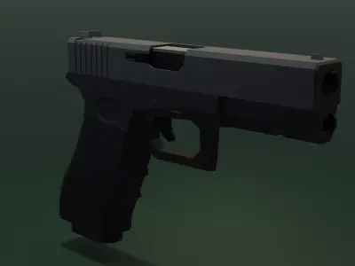 LOW POLY GLOCK-17 Free low-poly 3D model