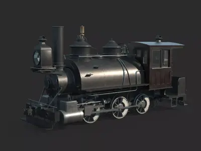 Old style vehicle steam locomotive 6 22 d baldwin  3D model