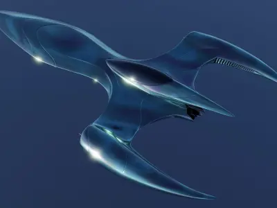 Sci fi aircraft 3D model purchase