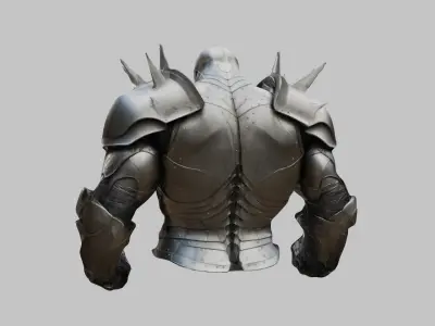 Medieval Armor Spiked Steel Low-poly 3D model