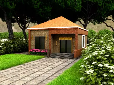 Architectural house Free 3D model