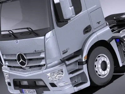 Mercedes Antos 2016 Semi Truck VRAY 3D model
