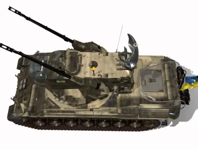 FRAKPANZER GEPARD 1A2 UKRAINE Low-poly 3D model