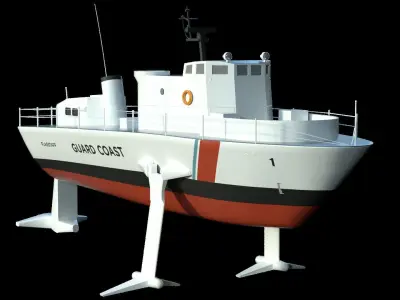 USS Flagstaff Low-poly 3D model