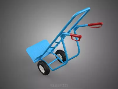TWO WHEELER HAND TRUCK PALLET HANDTRUCK TRANSPORT PLATFORM LOAD 3D model